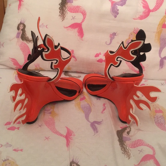 High heels flame /orange 6M - Picture 4 of 5